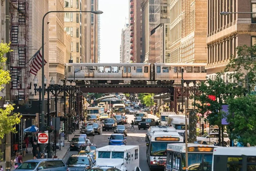 Traffic in downtown