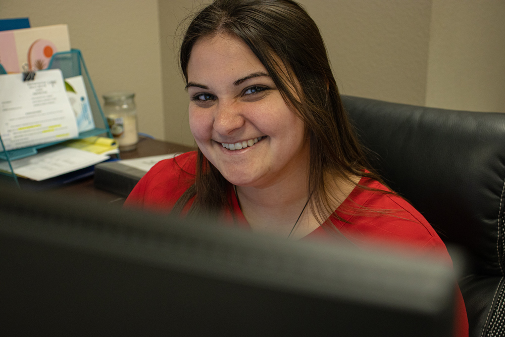 Woman smiling at the camera