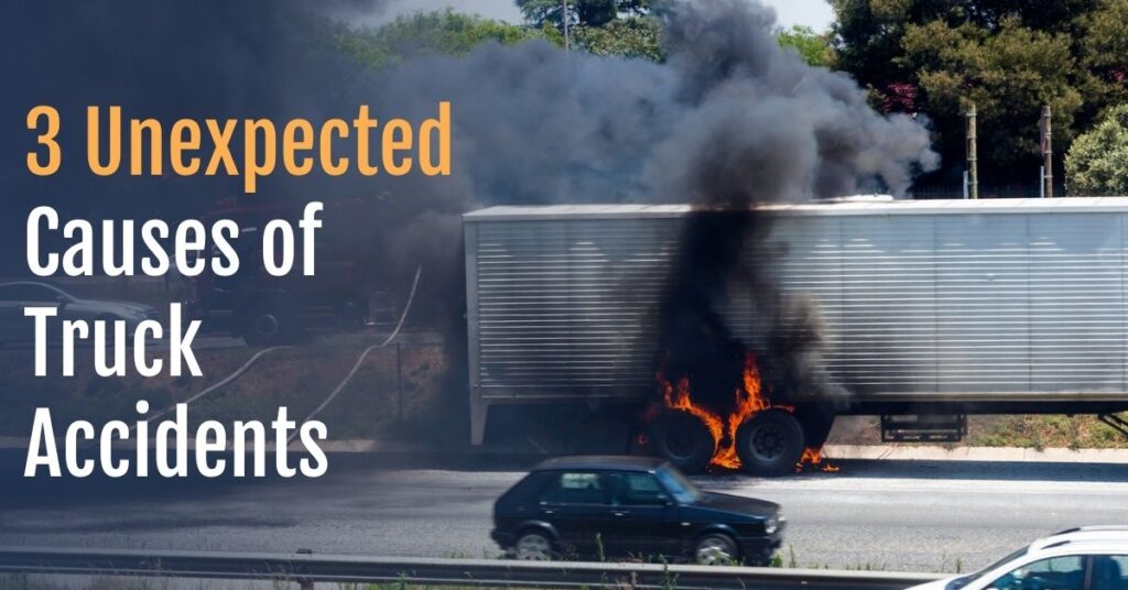 Truck Wheel Well on Fire