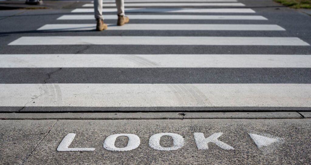 Pedestrian Crossing on the avenue