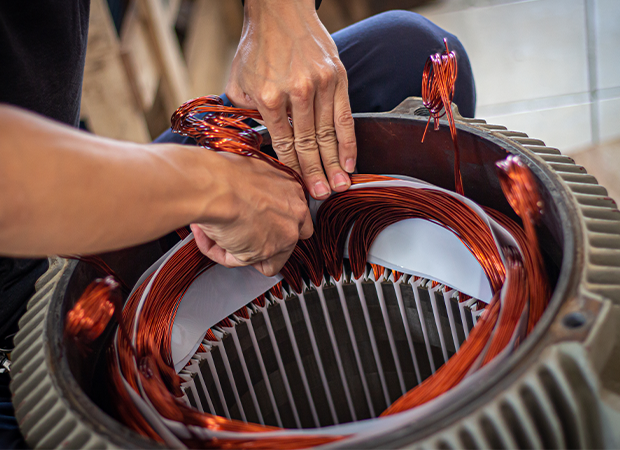 Applying vehicle copper wires